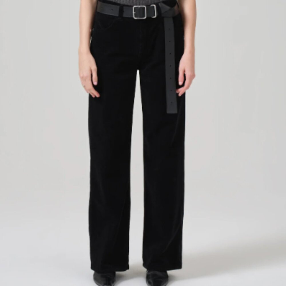 Citizens of Humanity Annina High Rise Wide Leg Corduroy In Black- Size 27